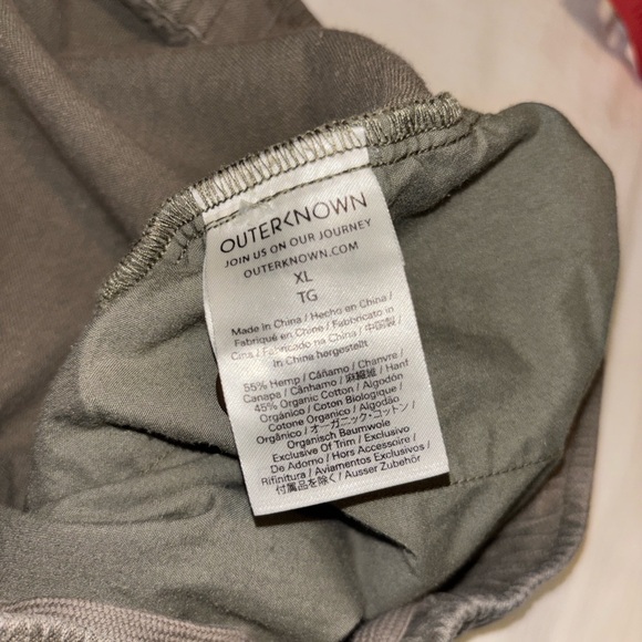 OUTERKNOWN Mens Paz Drawstring Waist Khaki Pants in Sage Green Size XL - Picture 8 of 11